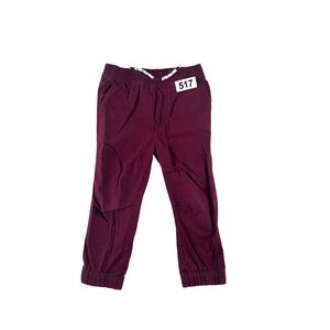 Garanimals Kids Burgundy Pull On Jogger Pants 3T Elastic Waist Casual